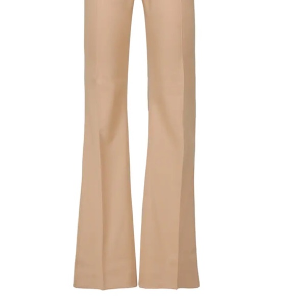 BYE  a European Brand. Tan Pants Tall Wide Waist Band w/ Decorative Belt Loops - Picture 2 of 11